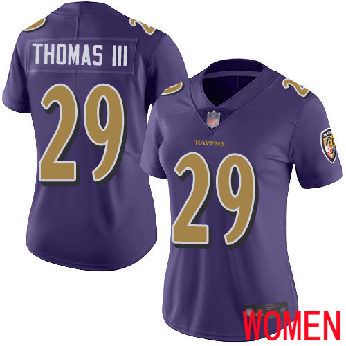 Baltimore Ravens Limited Purple Women Earl Thomas III Jersey NFL Football #29 Rush Vapor Untouchable->youth nfl jersey->Youth Jersey